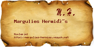 Margulies Hermiás névjegykártya